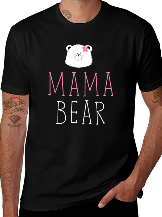 Mama Bear Graphic Tee - Cute Family Matching Shirt