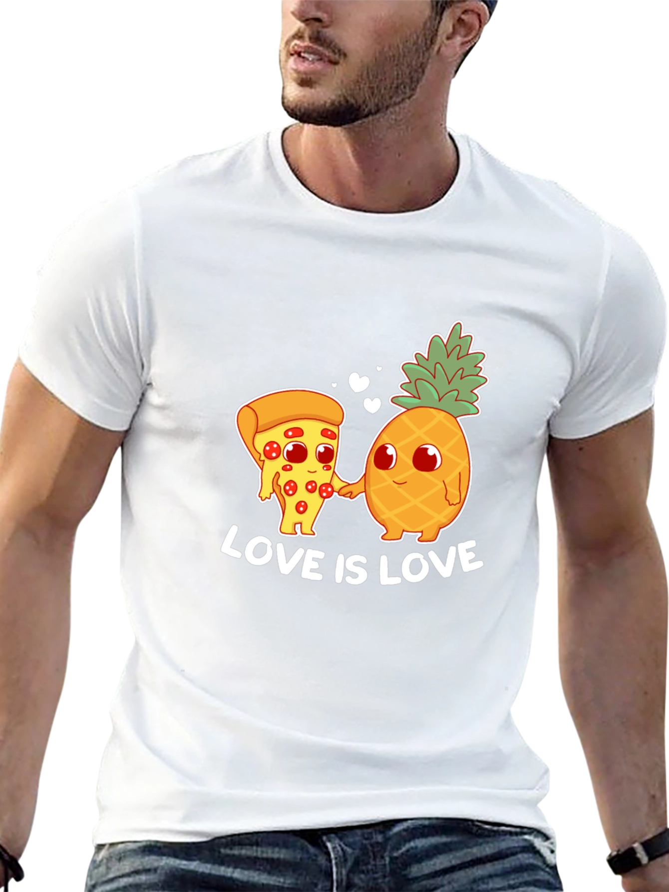 Pizza Pineapple Love Graphic T-Shirt