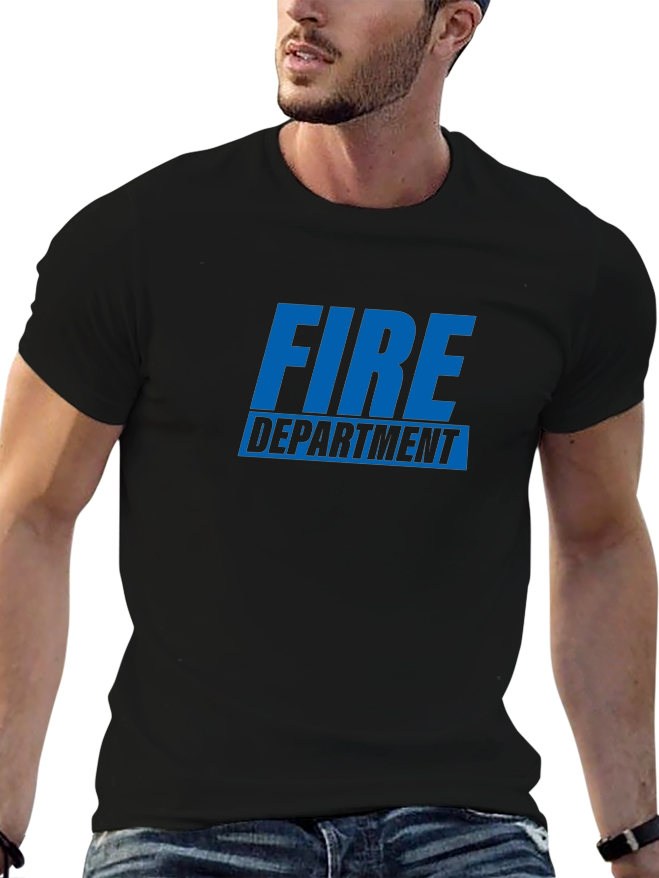 Fire Department T-Shirt - Black Graphic Tee