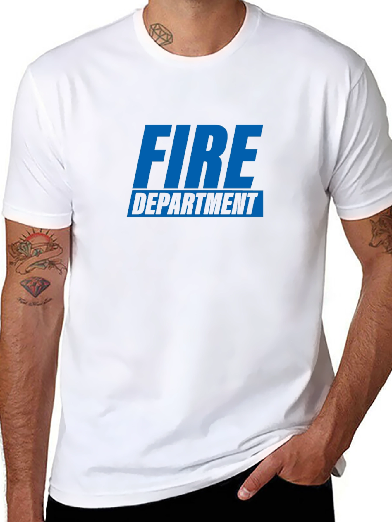 Fire Department T-Shirt - Black Graphic Tee