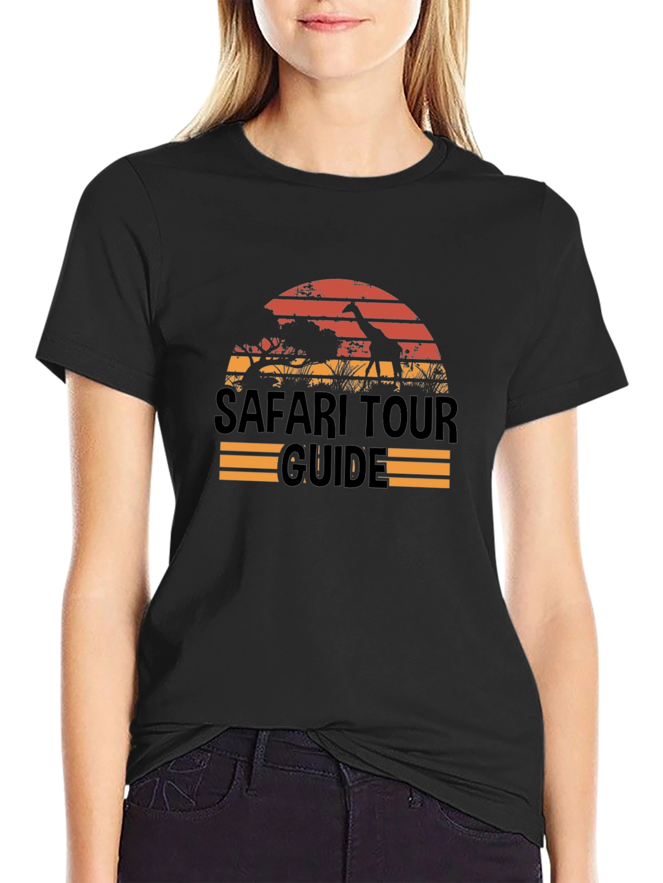Safari Tour Guide T-Shirt - Black