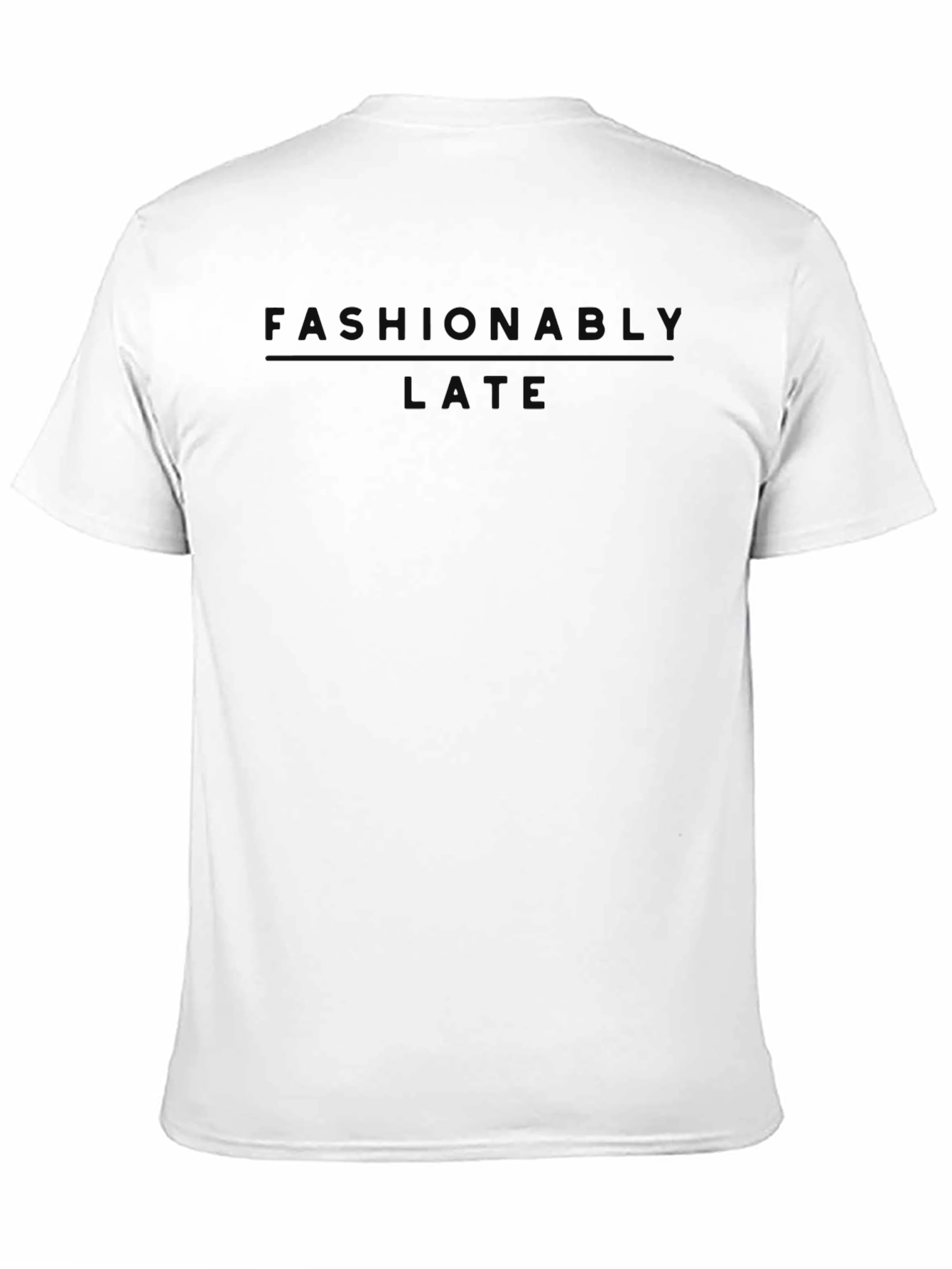 Fashionably Late Graphic Tee - Stylish Black T-Shirt