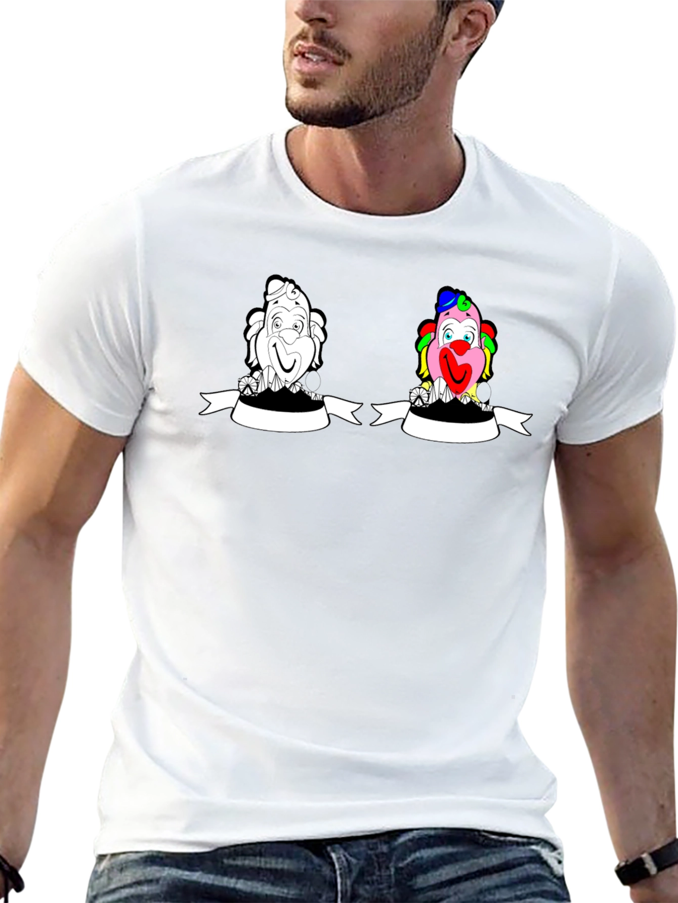 Clown Graphic Tee - Black Cotton T-Shirt