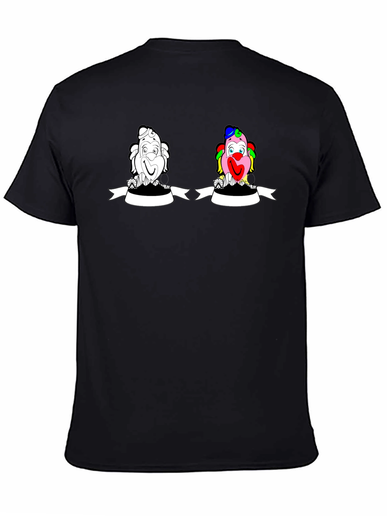 Clown Graphic Tee - Black Cotton T-Shirt