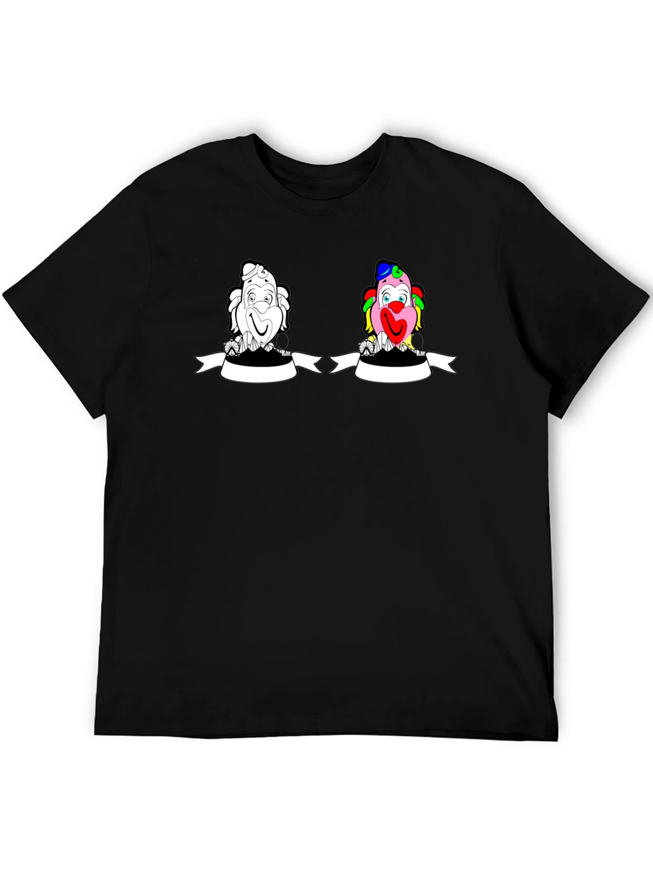 Clown Graphic Tee - Black Cotton T-Shirt