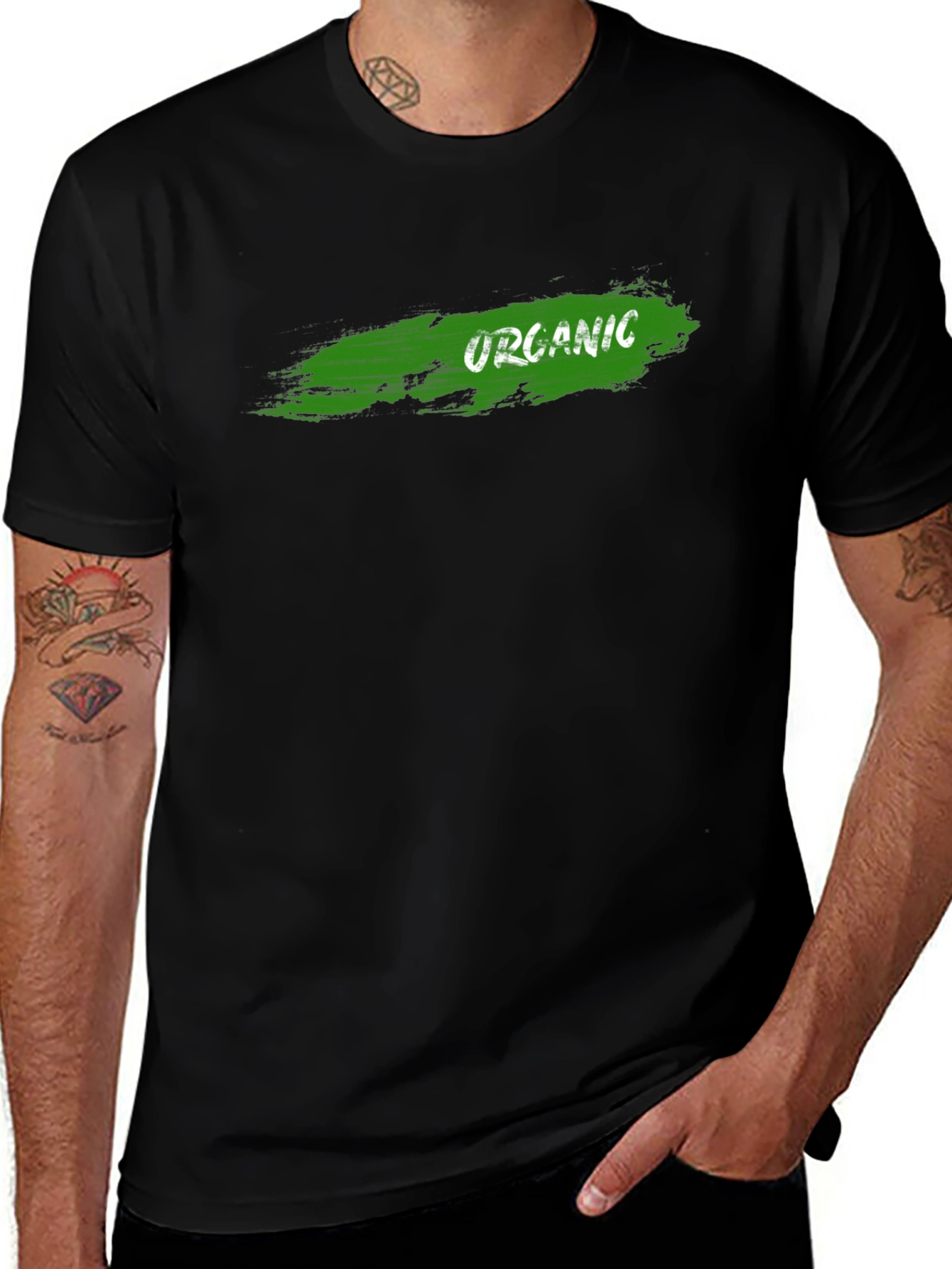 Organic Graphic Black T-Shirt