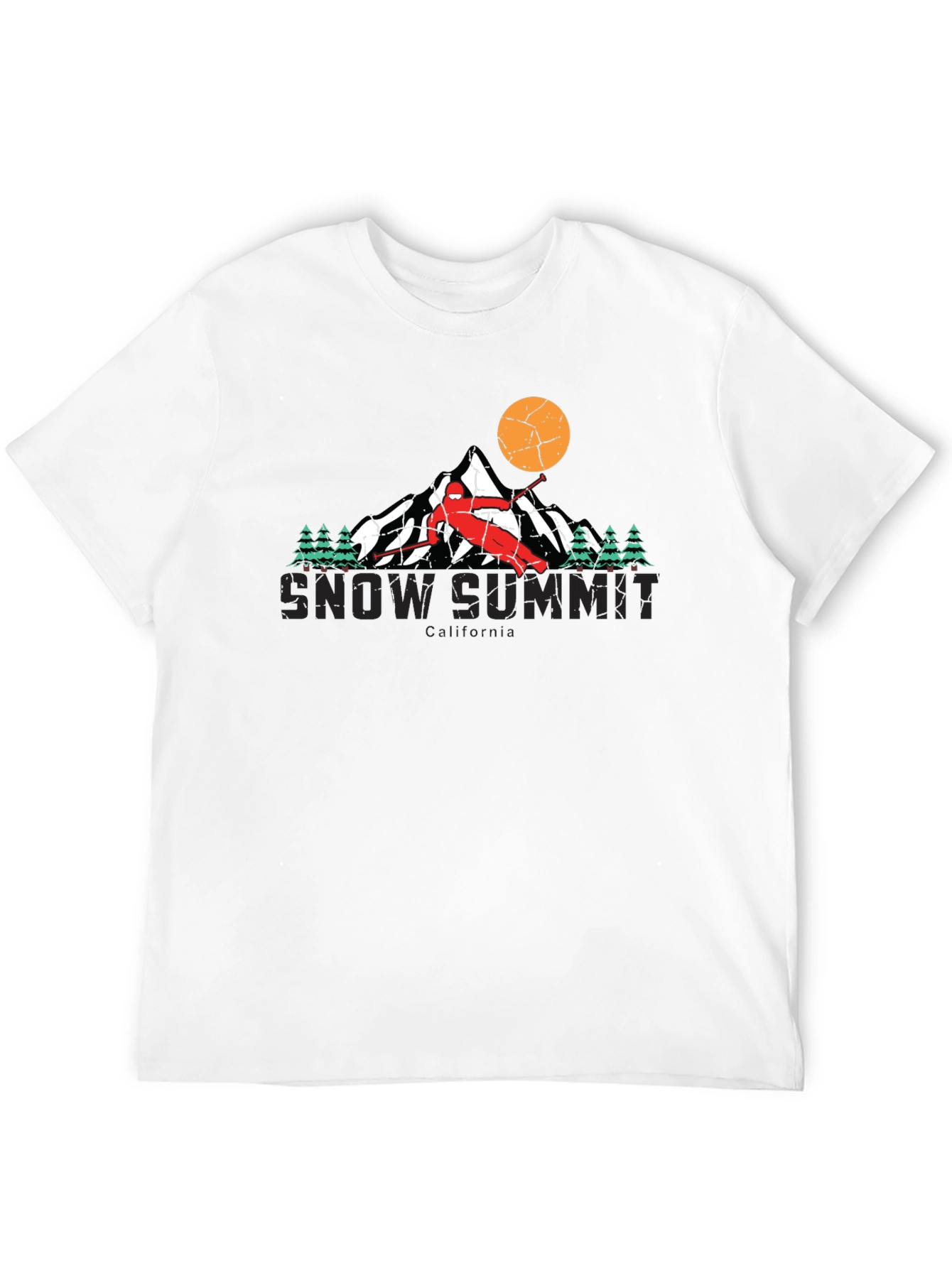 Snow Summit Graphic T-Shirt - Black Ski Design