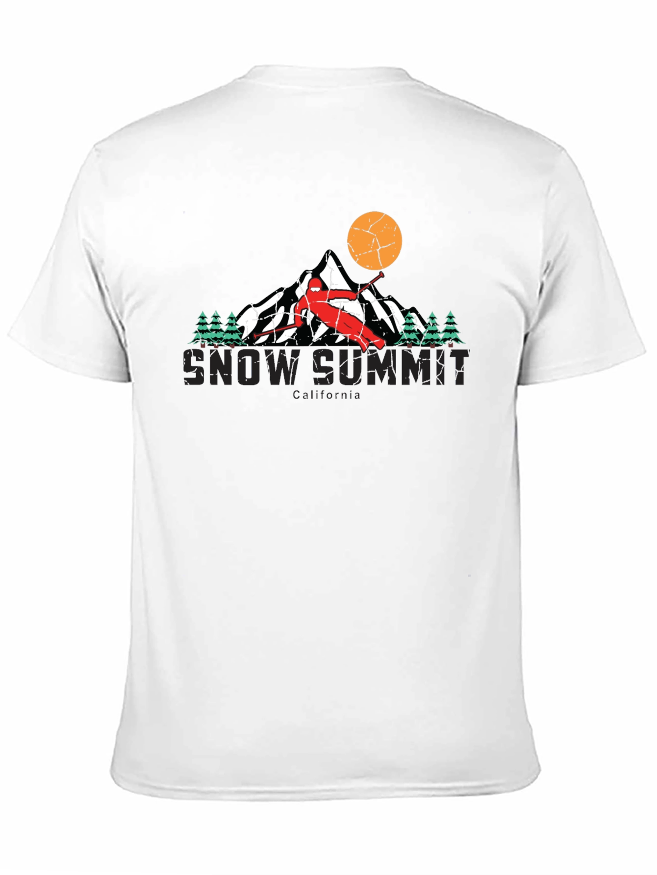 Snow Summit Graphic T-Shirt - Black Ski Design