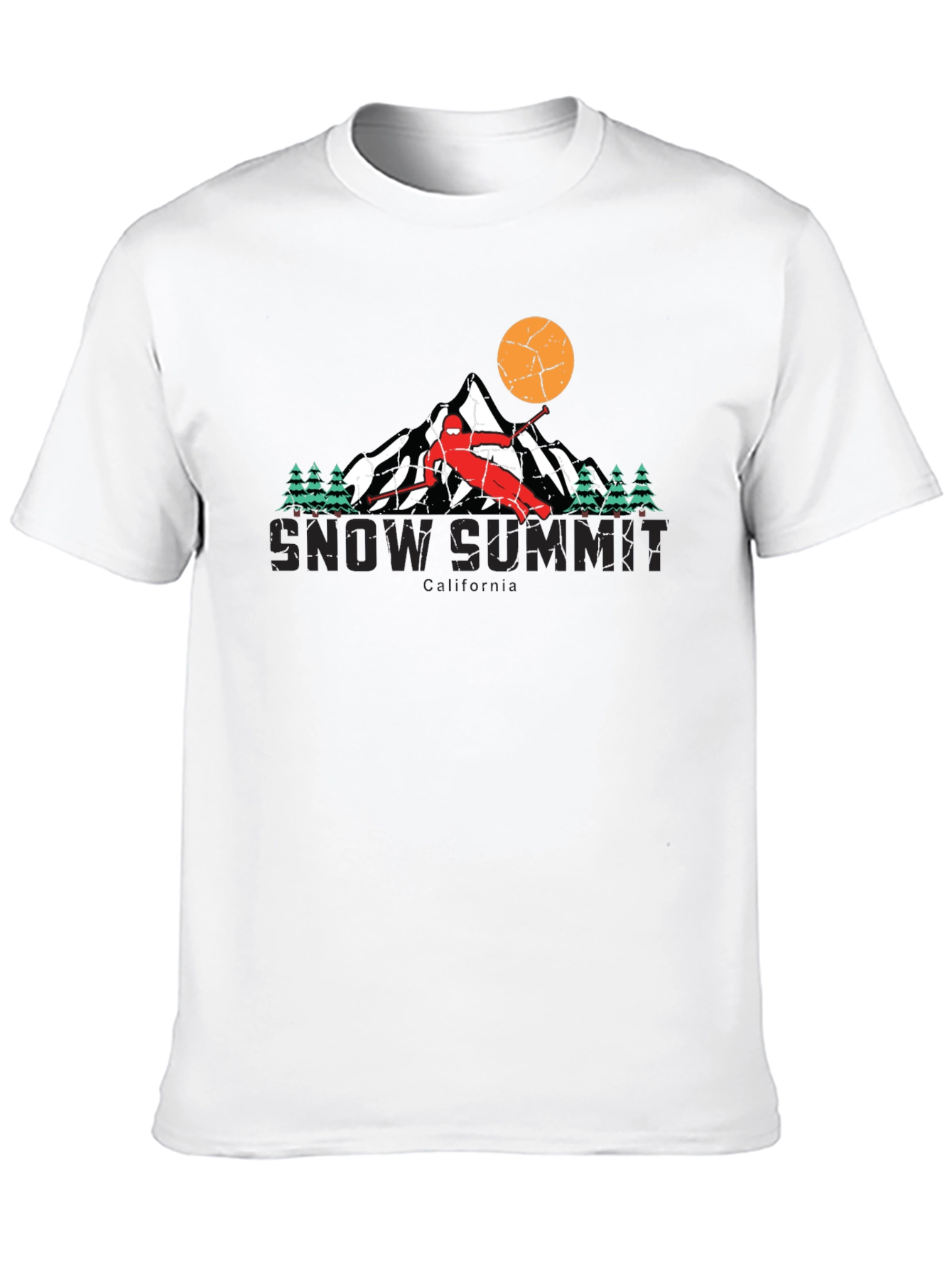 Snow Summit Graphic T-Shirt - Black Ski Design
