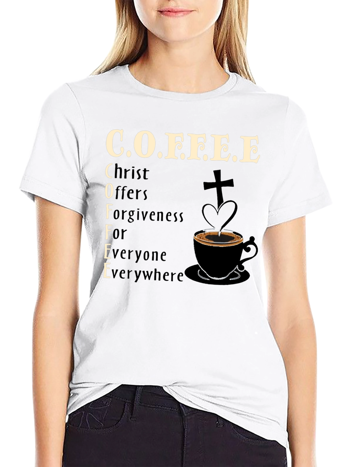 Coffee Christ Offers Forgiveness T-Shirt