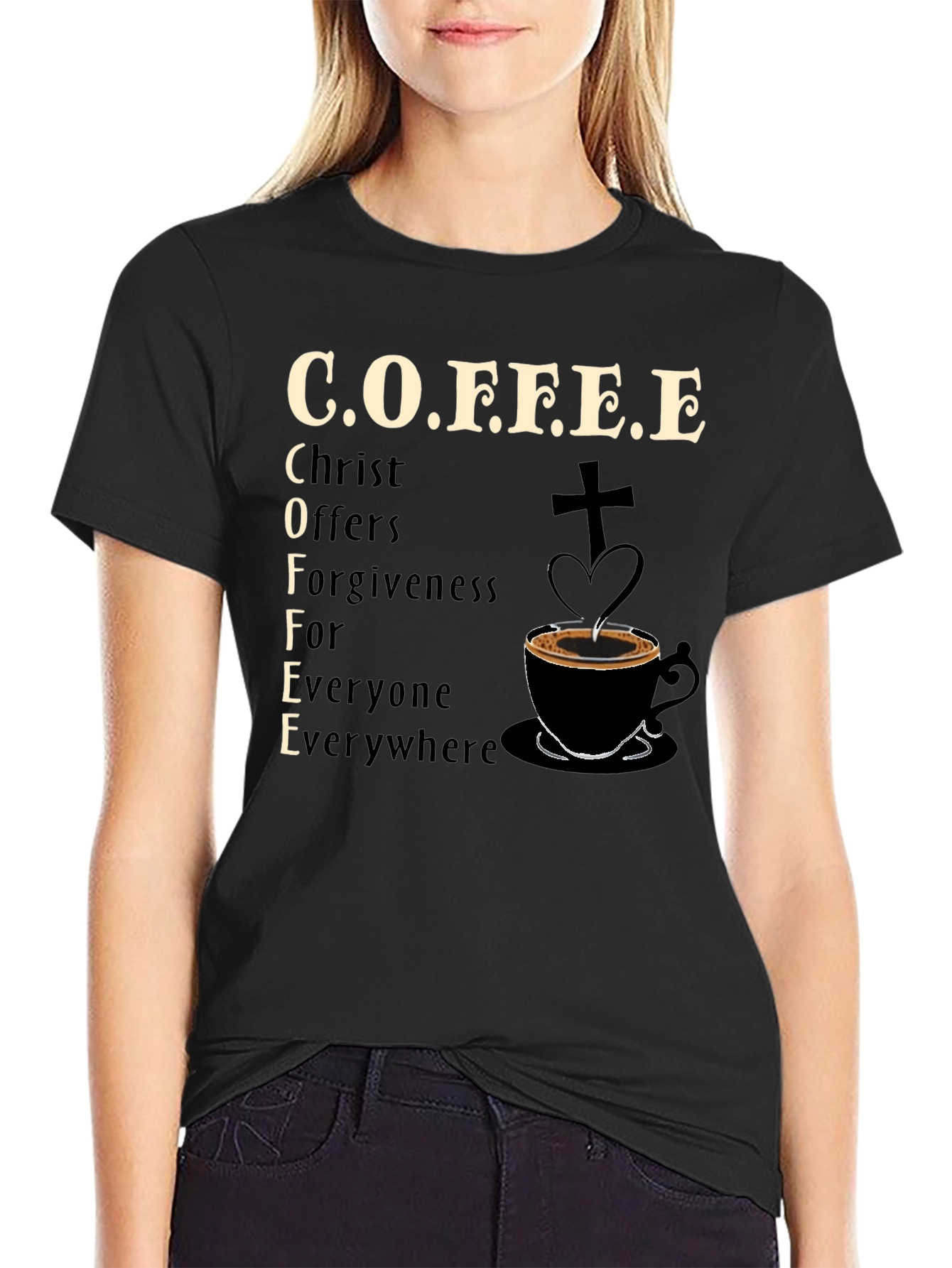 Coffee Christ Offers Forgiveness T-Shirt