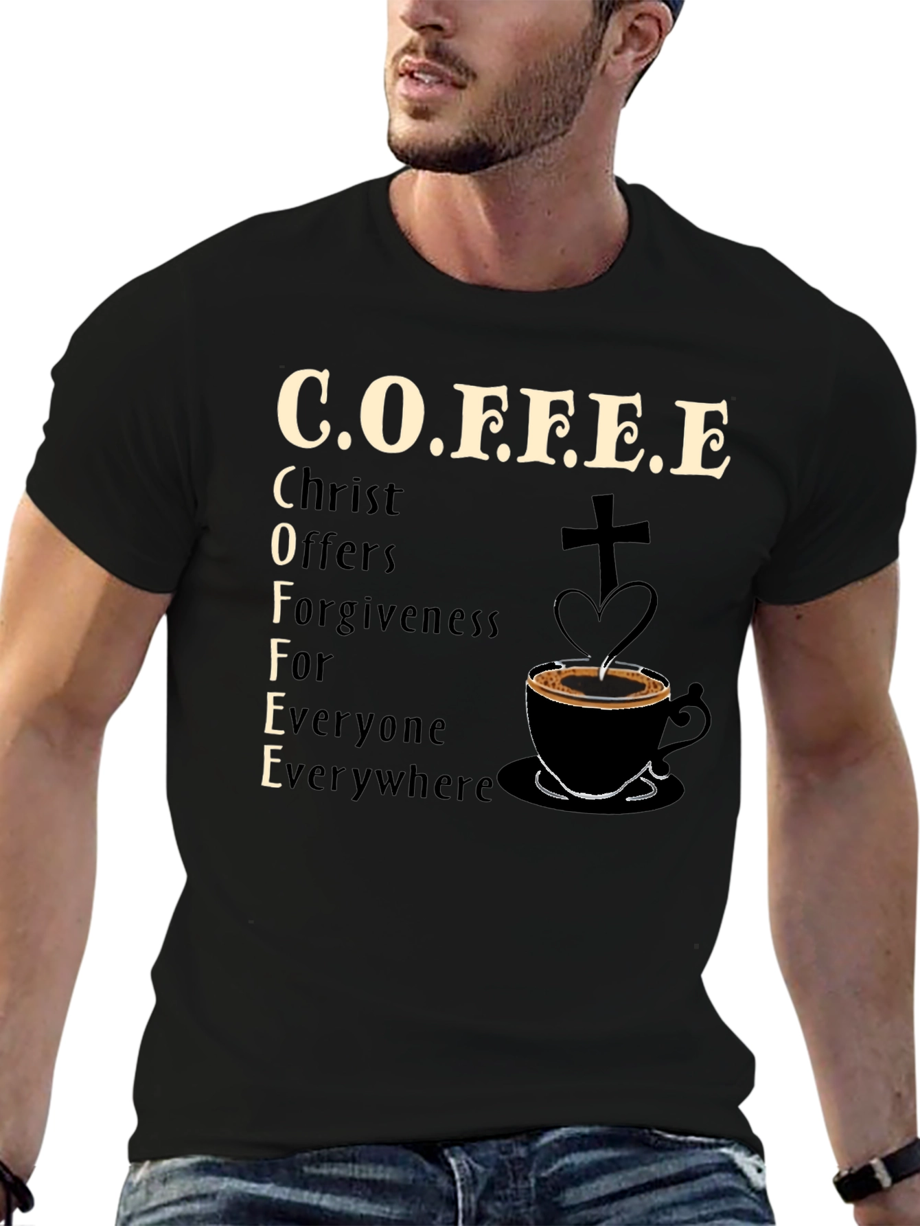 Coffee Christ Offers Forgiveness T-Shirt