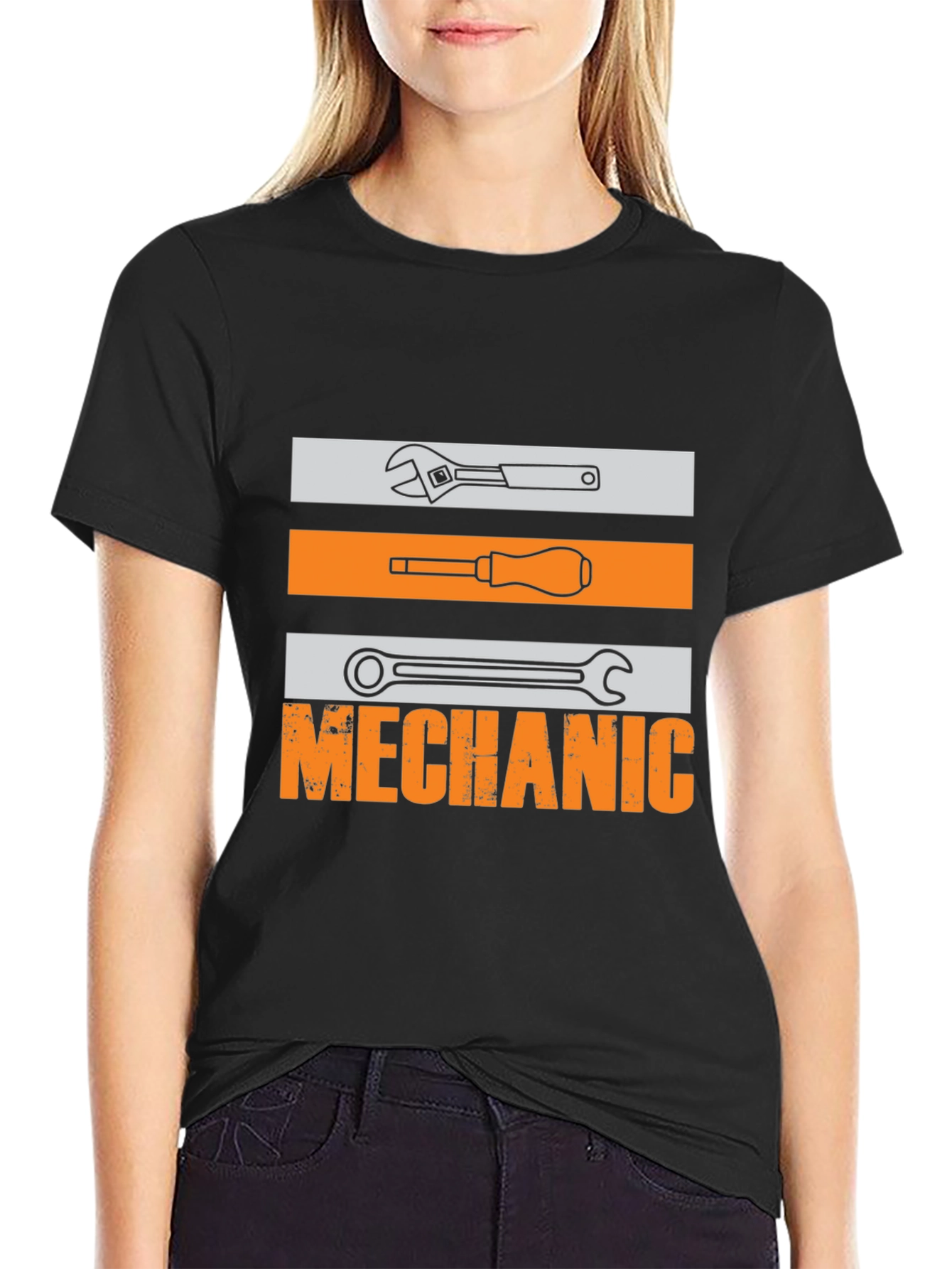 Mechanic Tools Graphic T-Shirt - Black