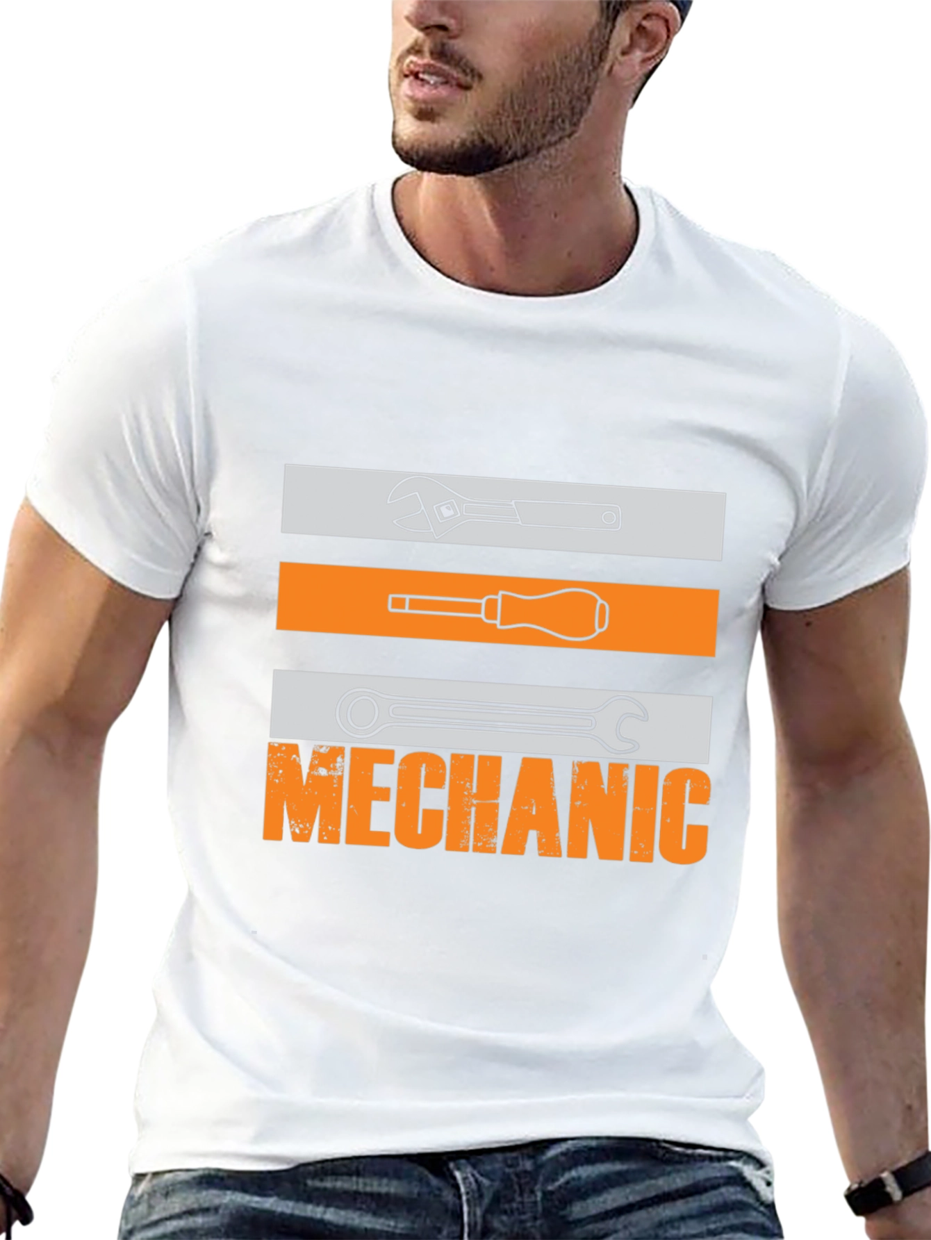 Mechanic Tools Graphic T-Shirt - Black