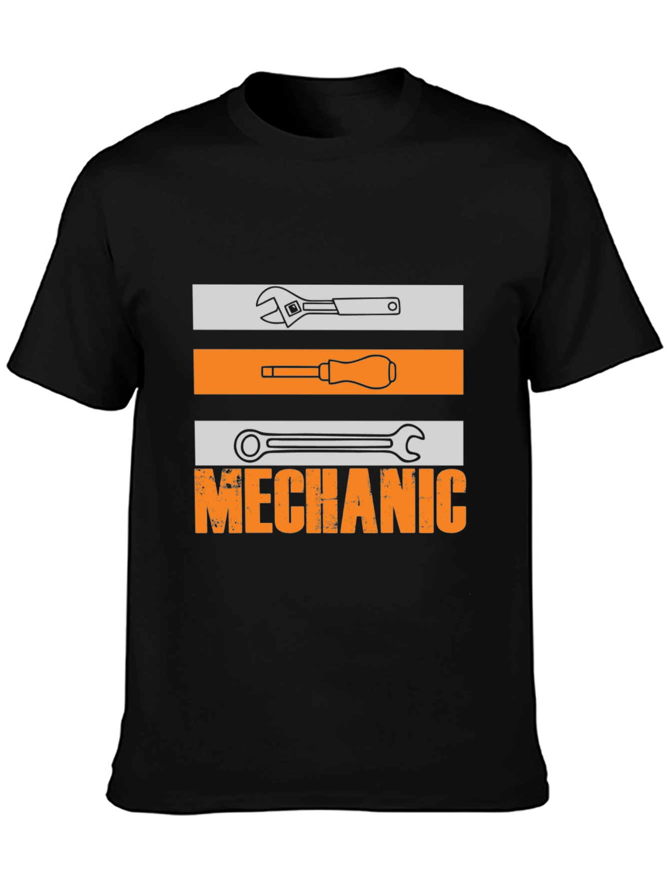 Mechanic Tools Graphic T-Shirt - Black