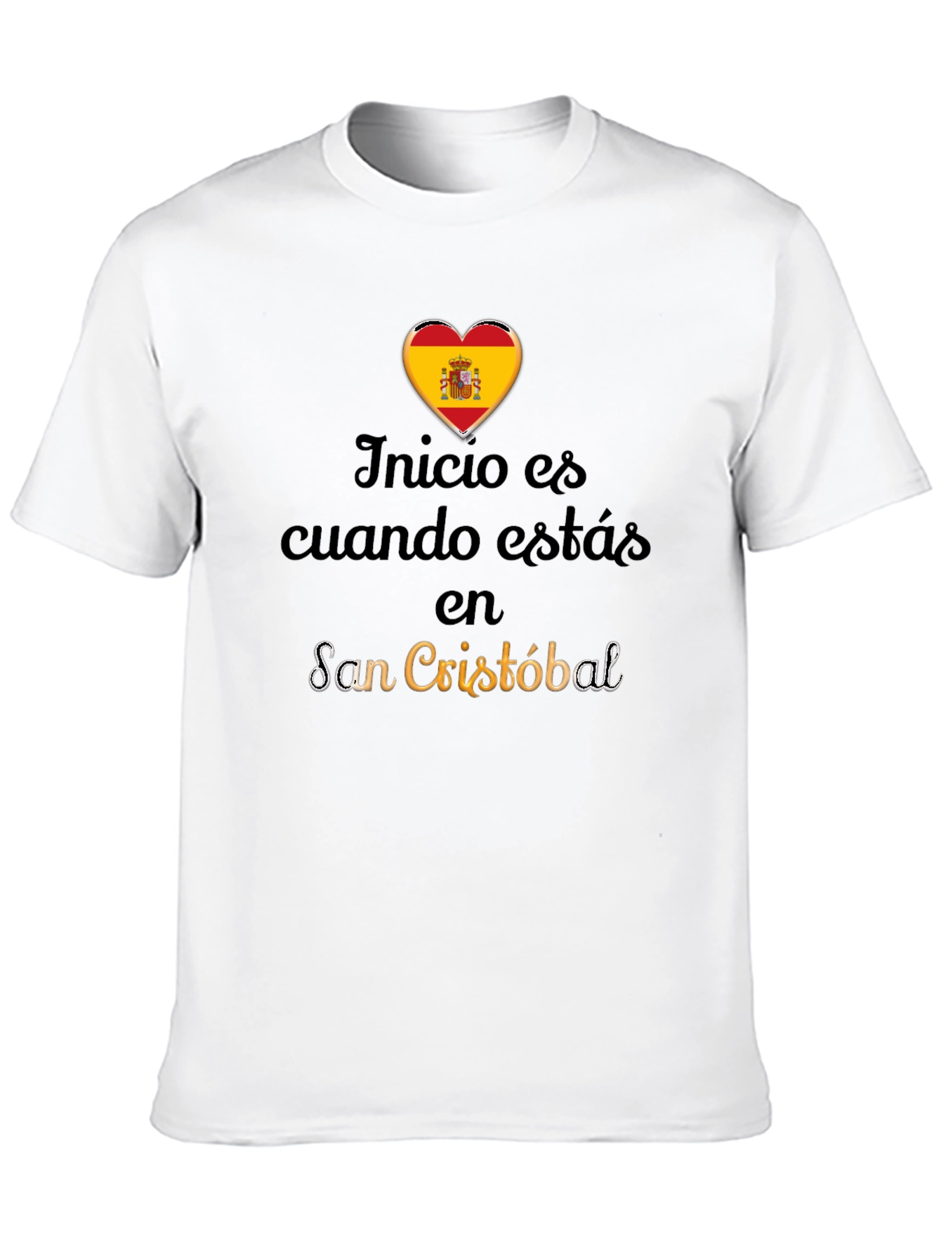 San Cristóbal Spain Heart Flag T-Shirt