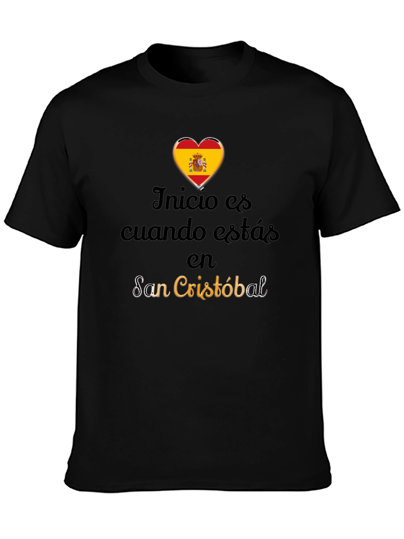 San Cristóbal Spain Heart Flag T-Shirt