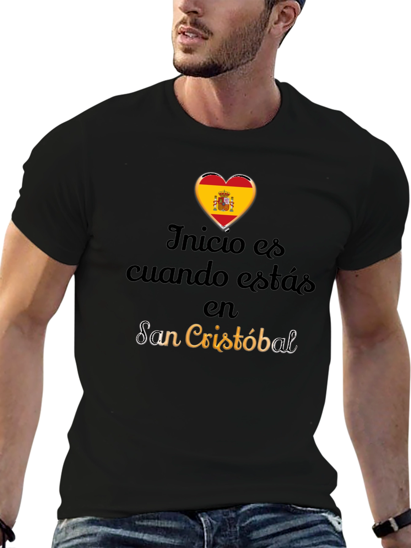 San Cristóbal Spain Heart Flag T-Shirt