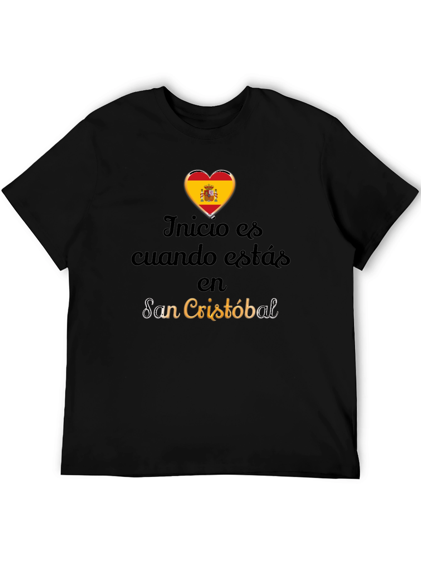 San Cristóbal Spain Heart Flag T-Shirt