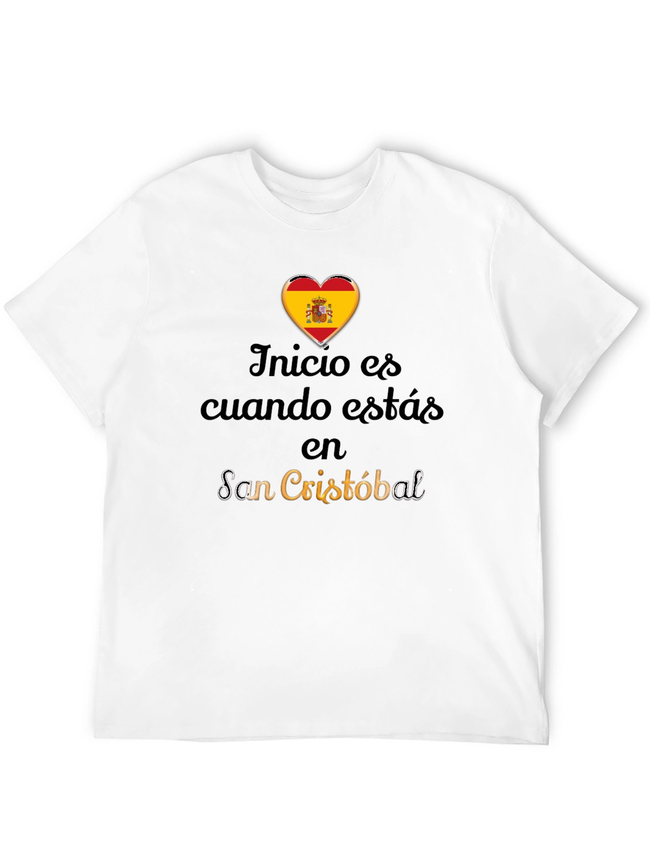 San Cristóbal Spain Heart Flag T-Shirt