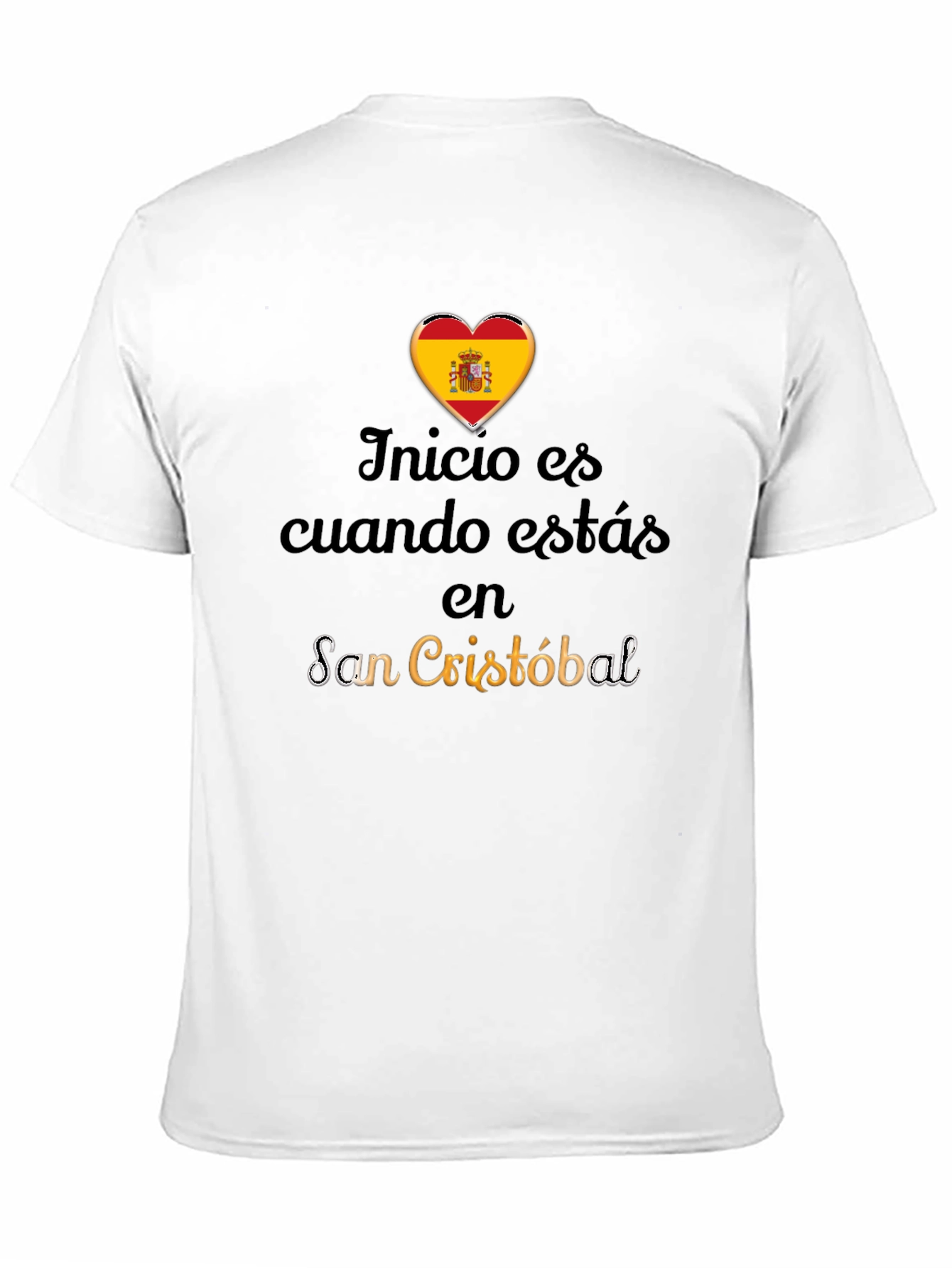 San Cristóbal Spain Heart Flag T-Shirt