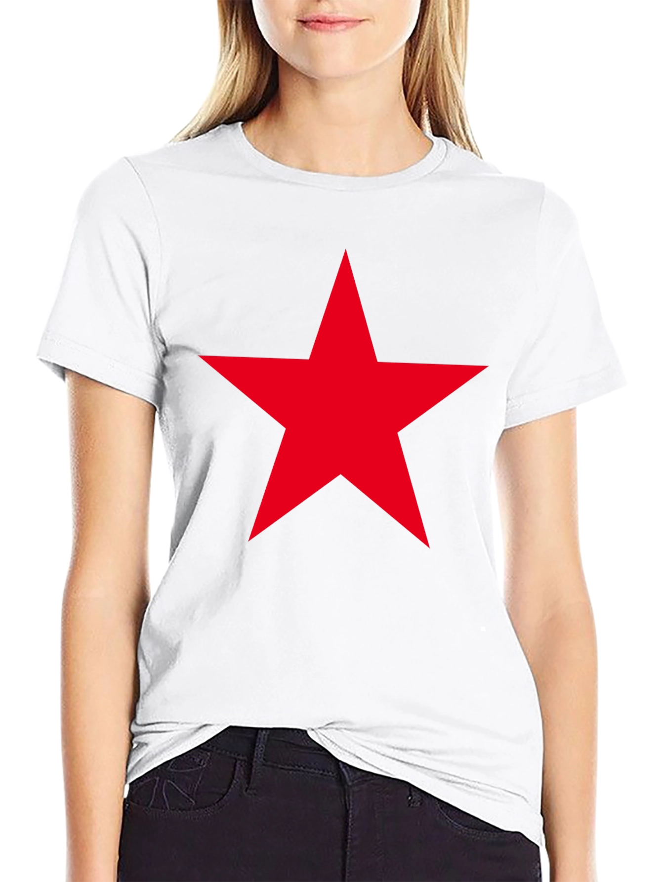 Red Star Graphic Black T-Shirt