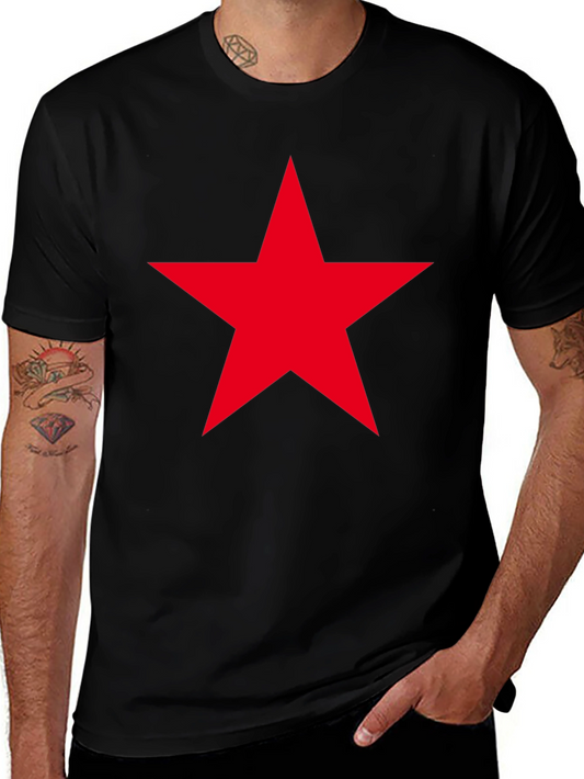 Red Star Graphic Black T-Shirt
