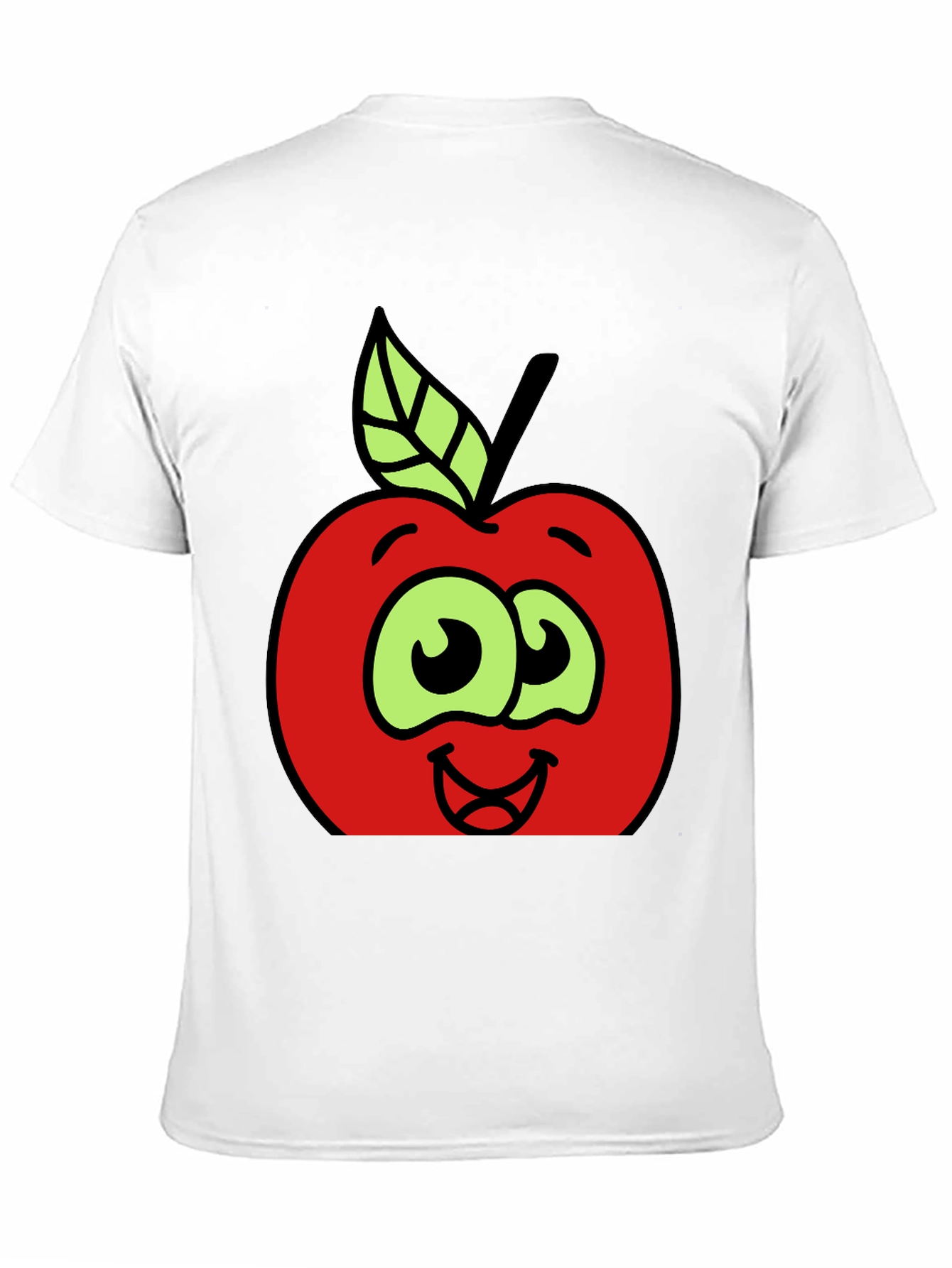 Cartoon Apple Graphic Tee - Fun & Playful Design