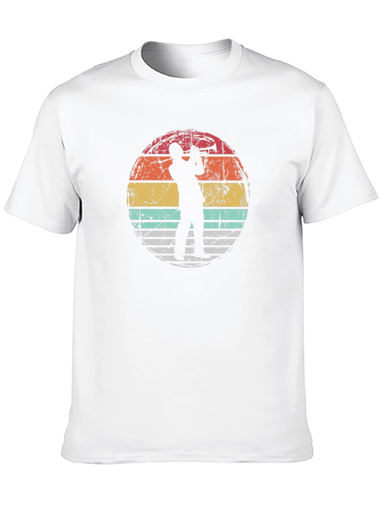 Retro Trumpet Player Graphic Tee - Black Cotton T-Shirt