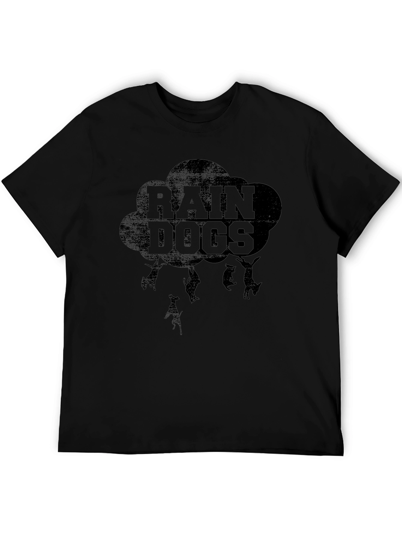 Rain Dogs Graphic Tee - Black Cotton T-Shirt
