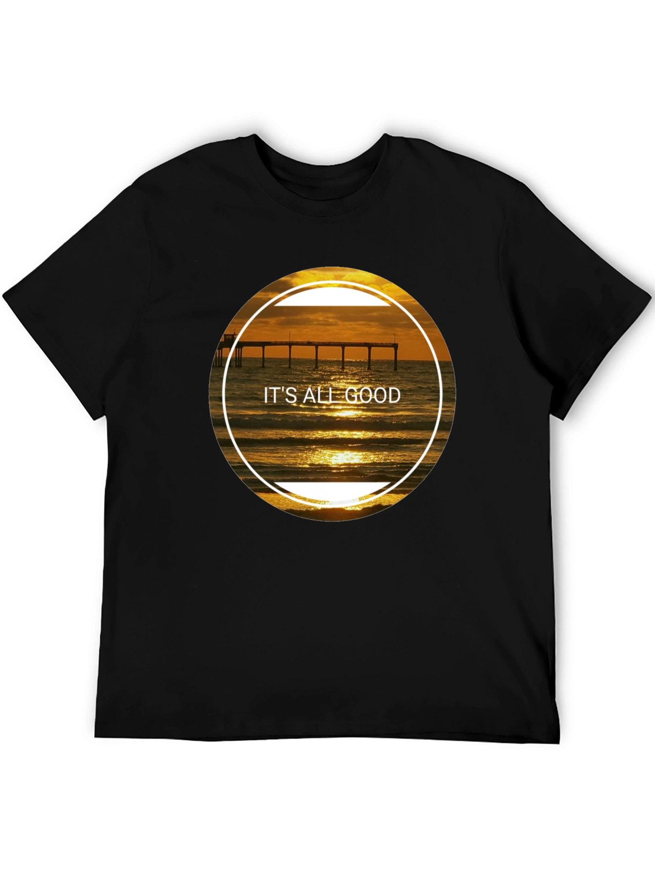 Its All Good Sunset Beach Pier T-Shirt