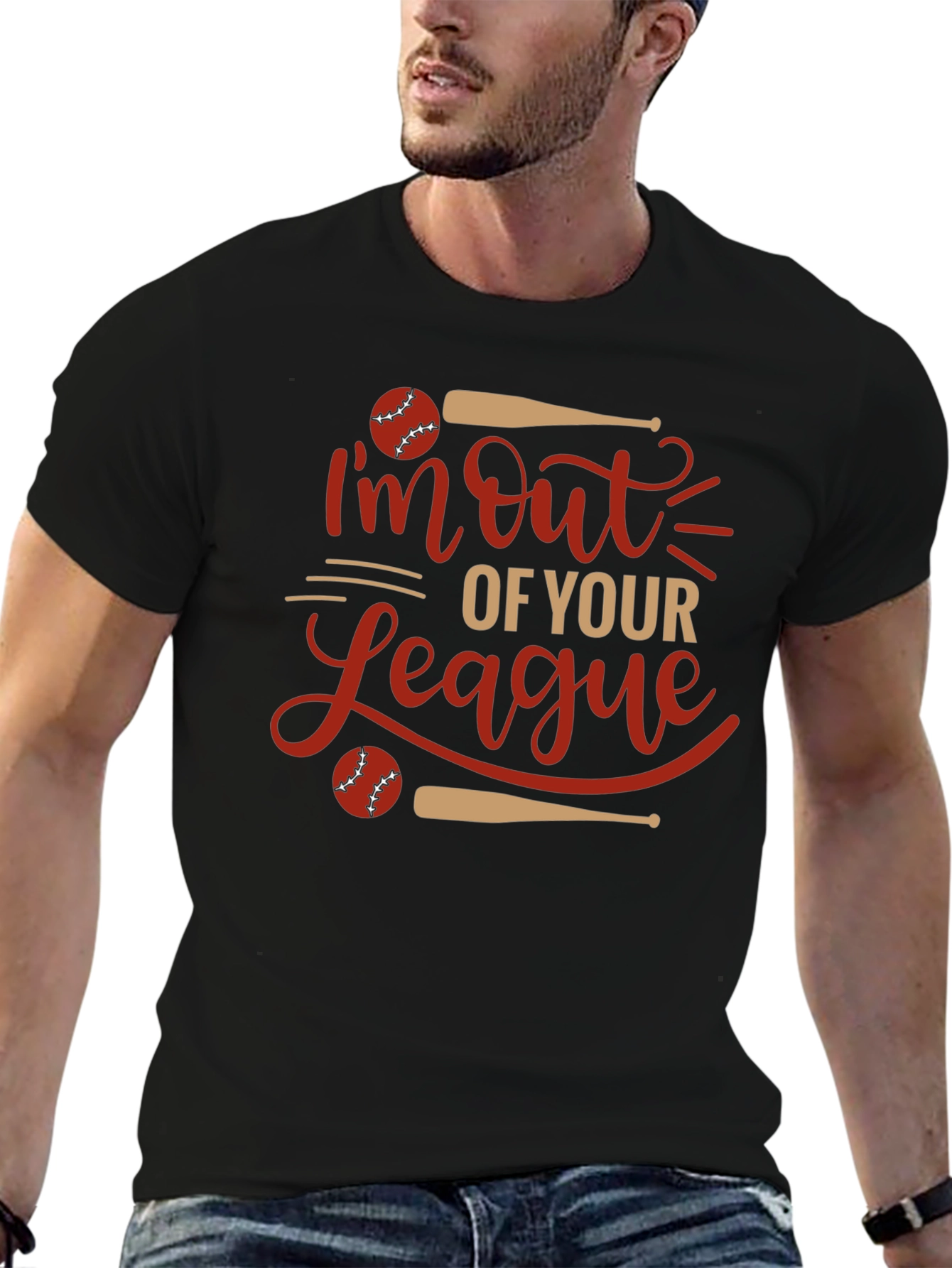 Im Out of Your League Baseball Graphic Tee