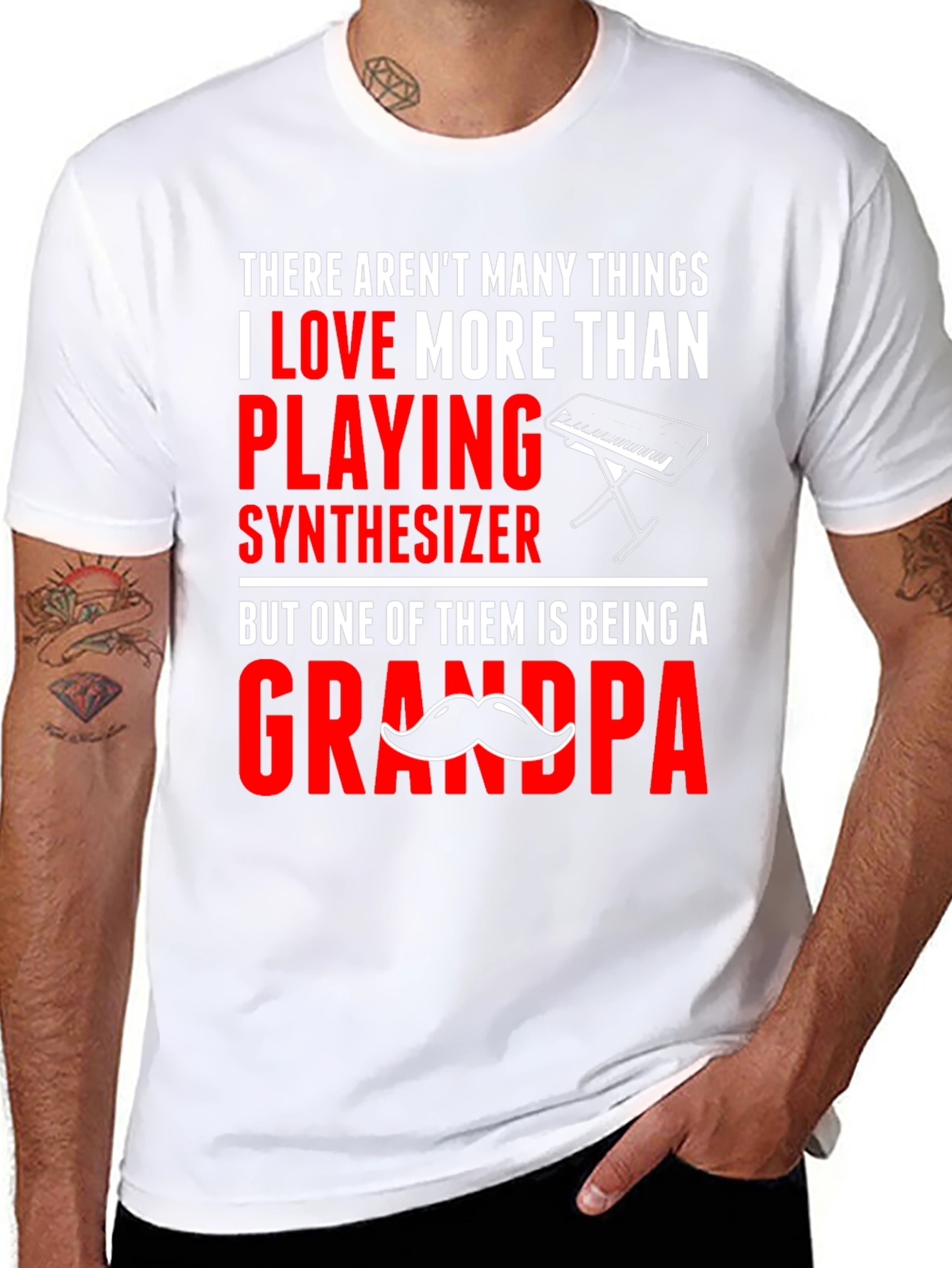 Grandpa Synthesizer Lover T-Shirt