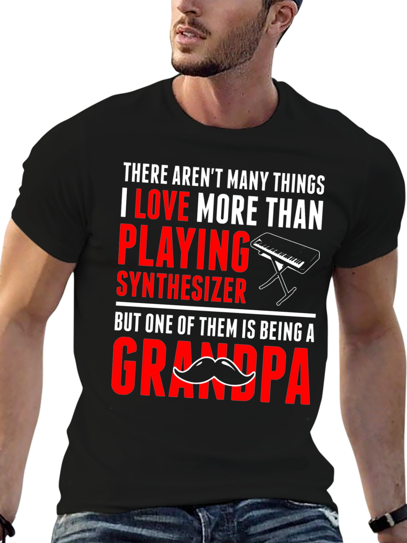 Grandpa Synthesizer Lover T-Shirt