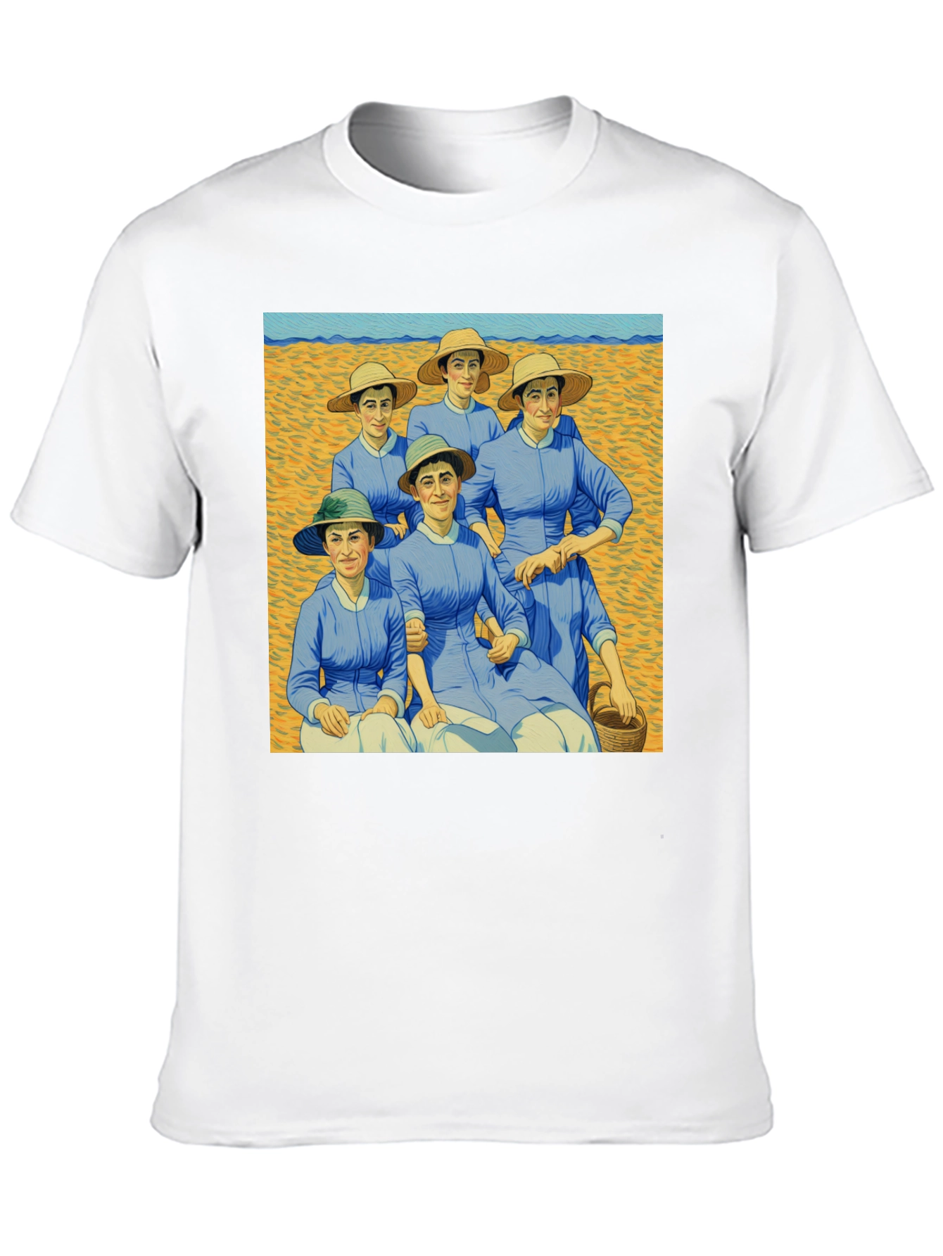 Artistic Graphic Tee - Women on the Beach