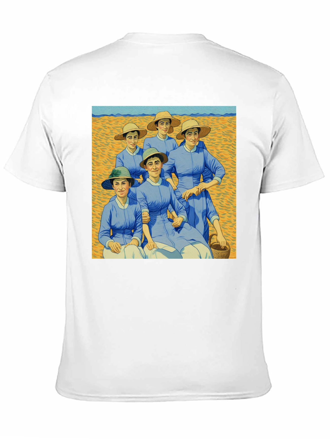 Artistic Graphic Tee - Women on the Beach