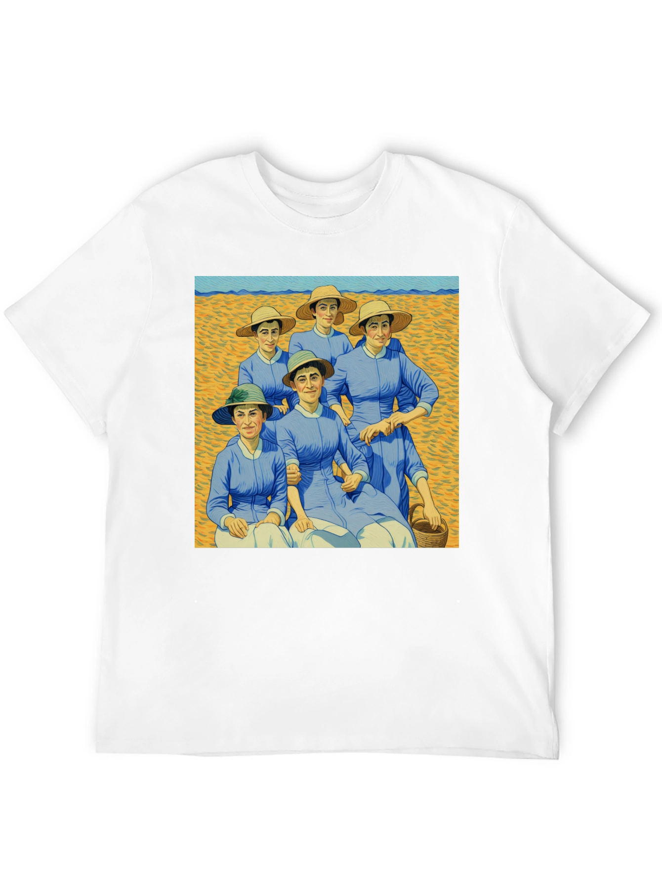 Artistic Graphic Tee - Women on the Beach