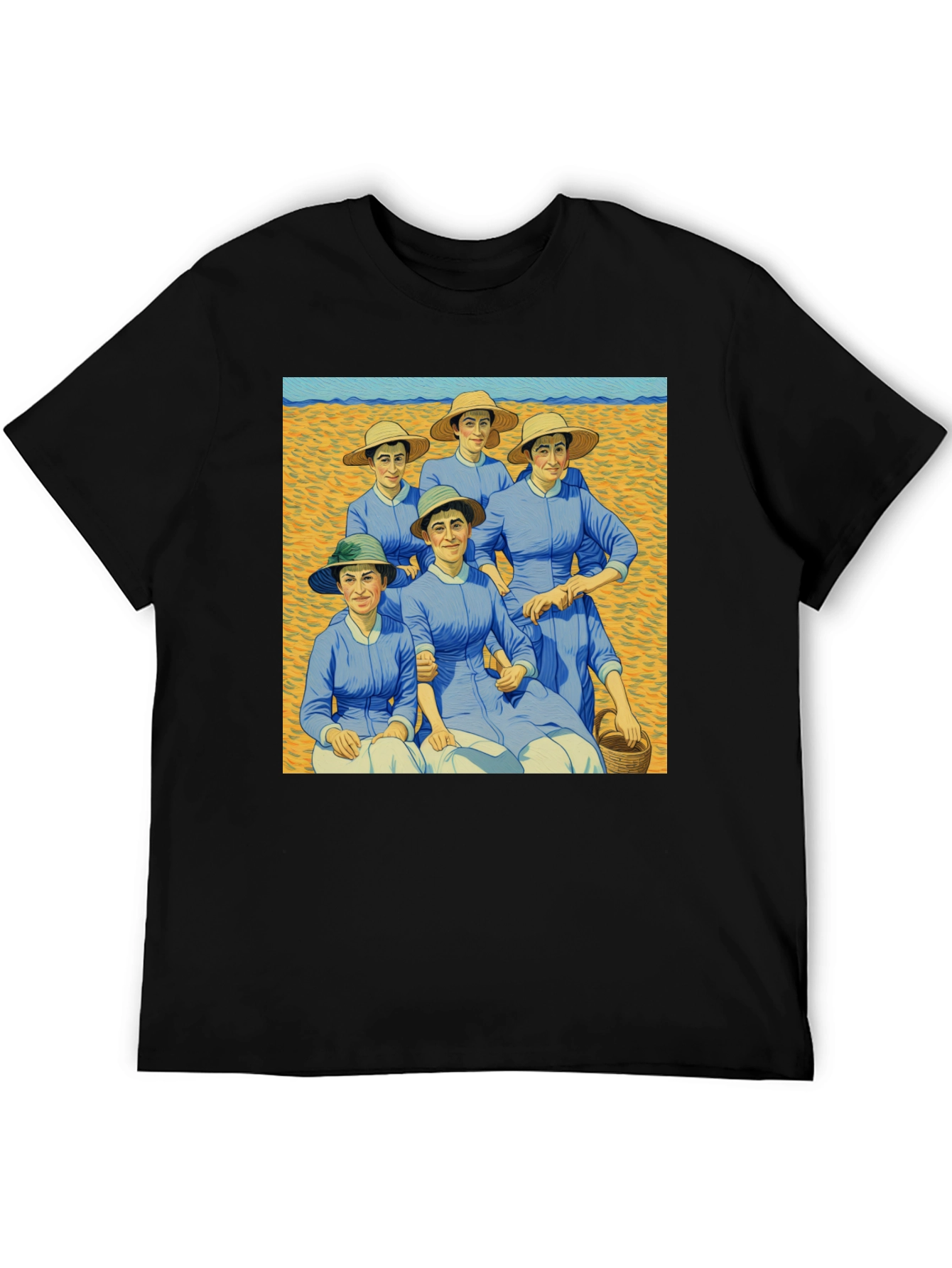 Artistic Graphic Tee - Women on the Beach