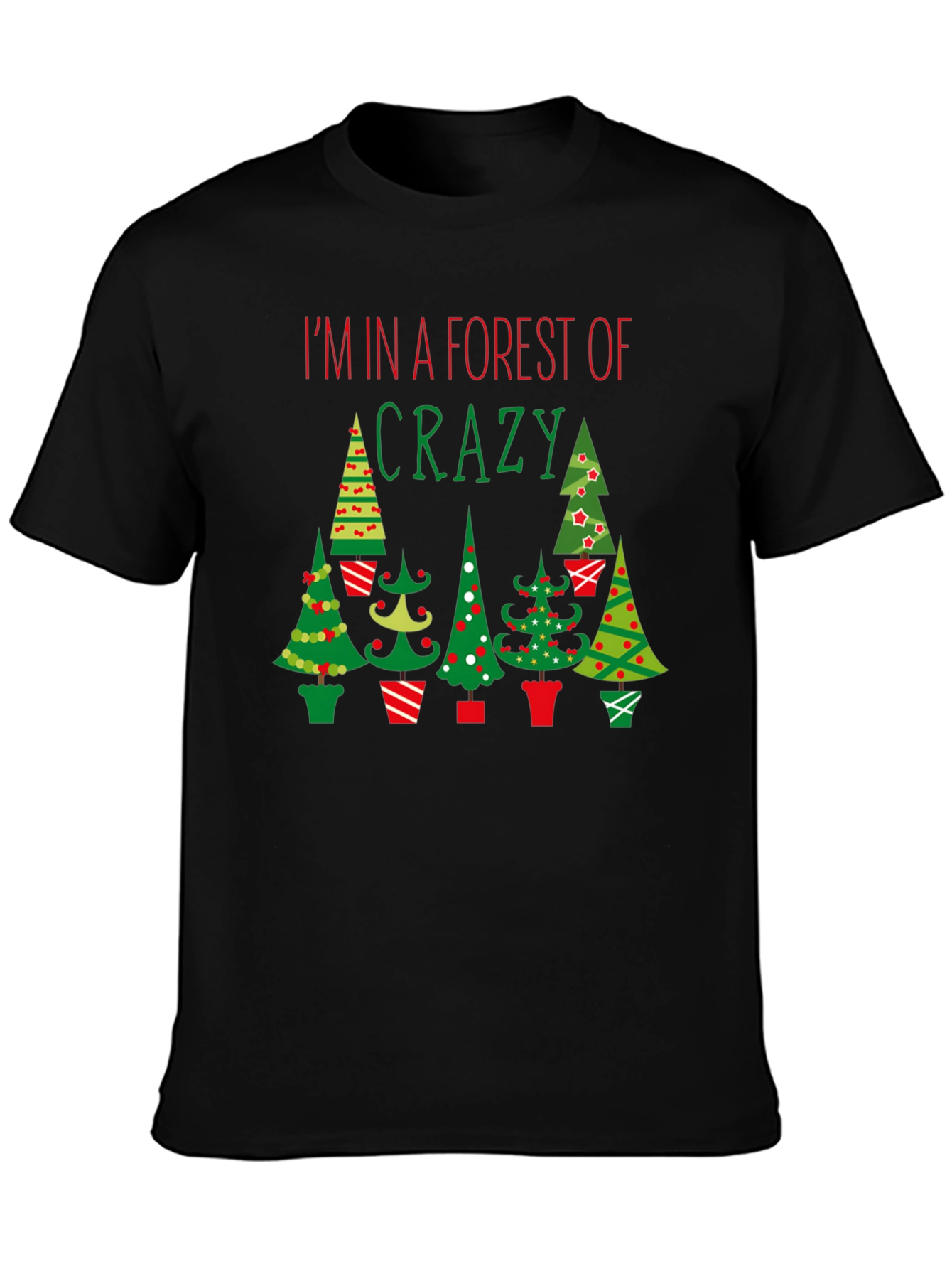 Crazy Forest Christmas Tee - Novelty Holiday T-Shirt