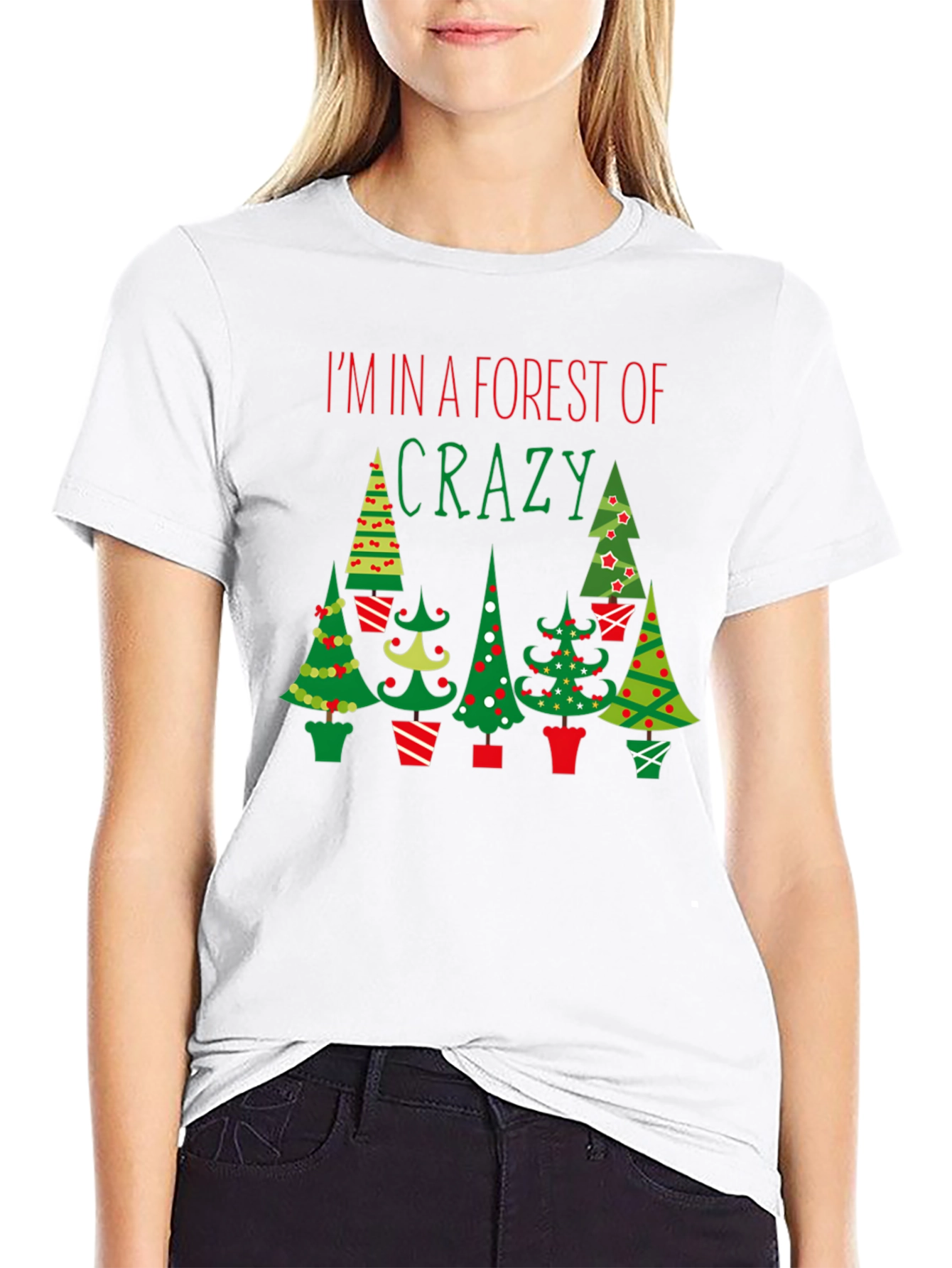Crazy Forest Christmas Tee - Novelty Holiday T-Shirt