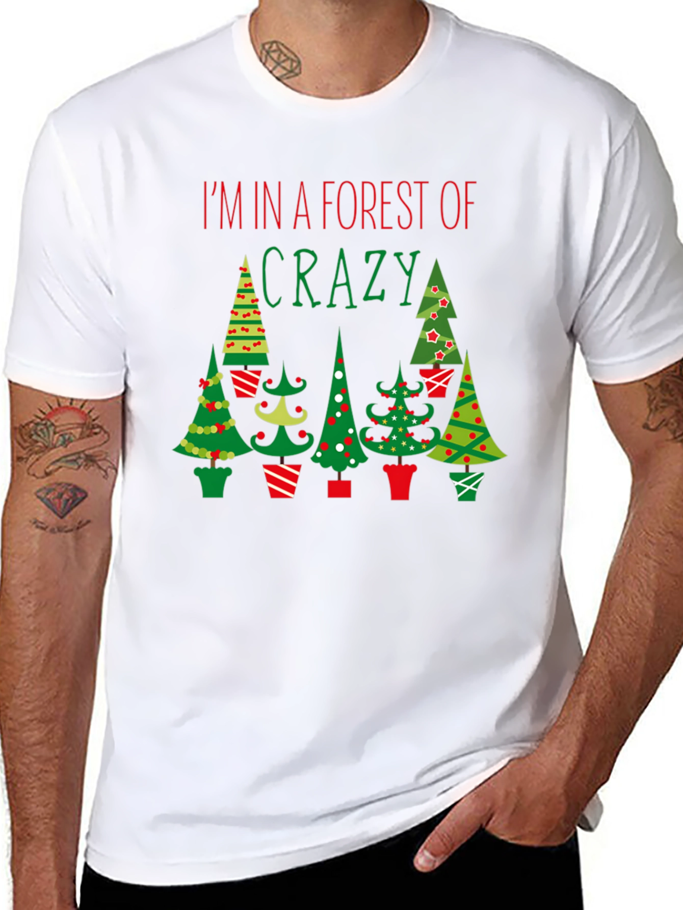 Crazy Forest Christmas Tee - Novelty Holiday T-Shirt