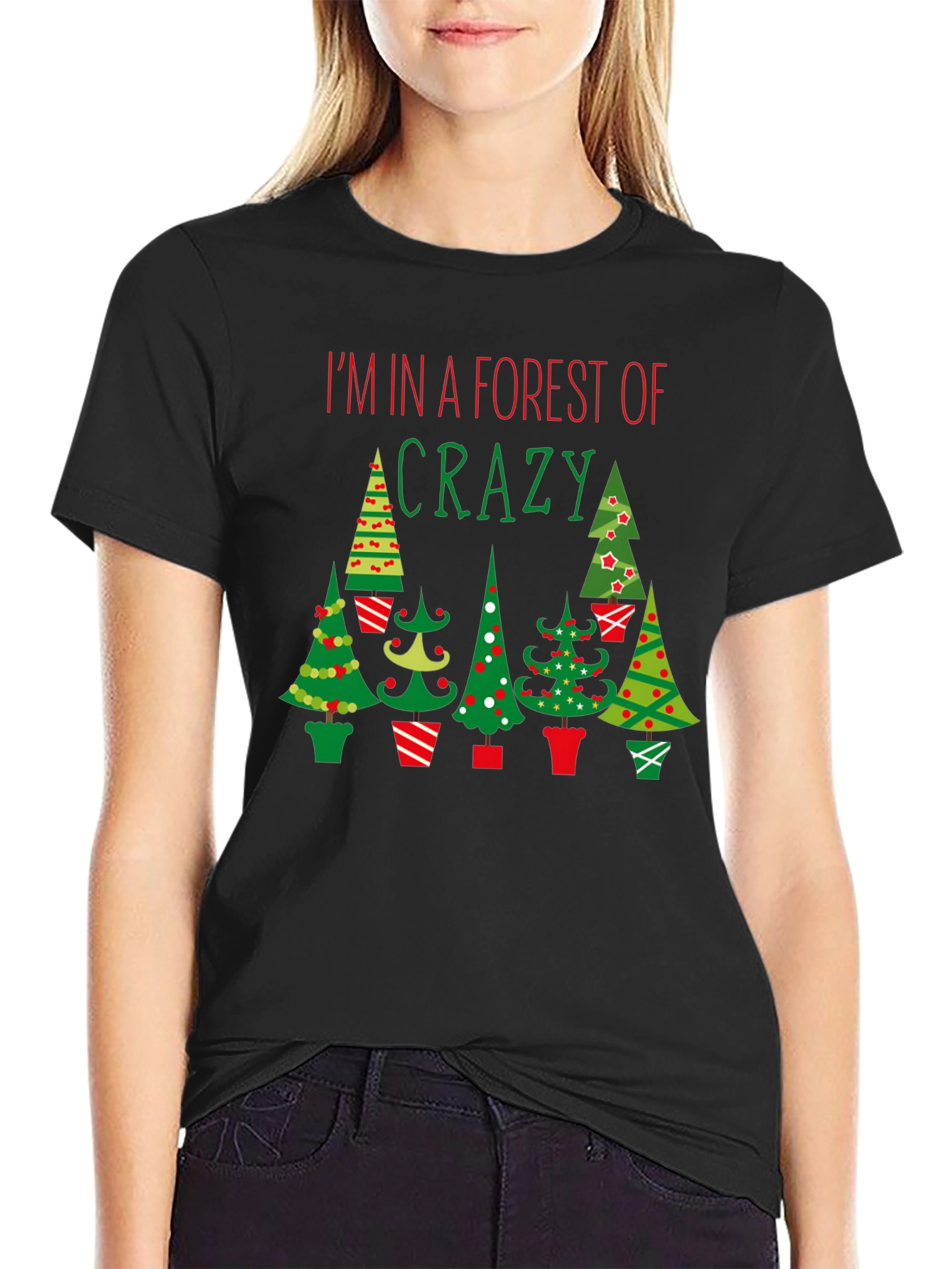 Crazy Forest Christmas Tee - Novelty Holiday T-Shirt