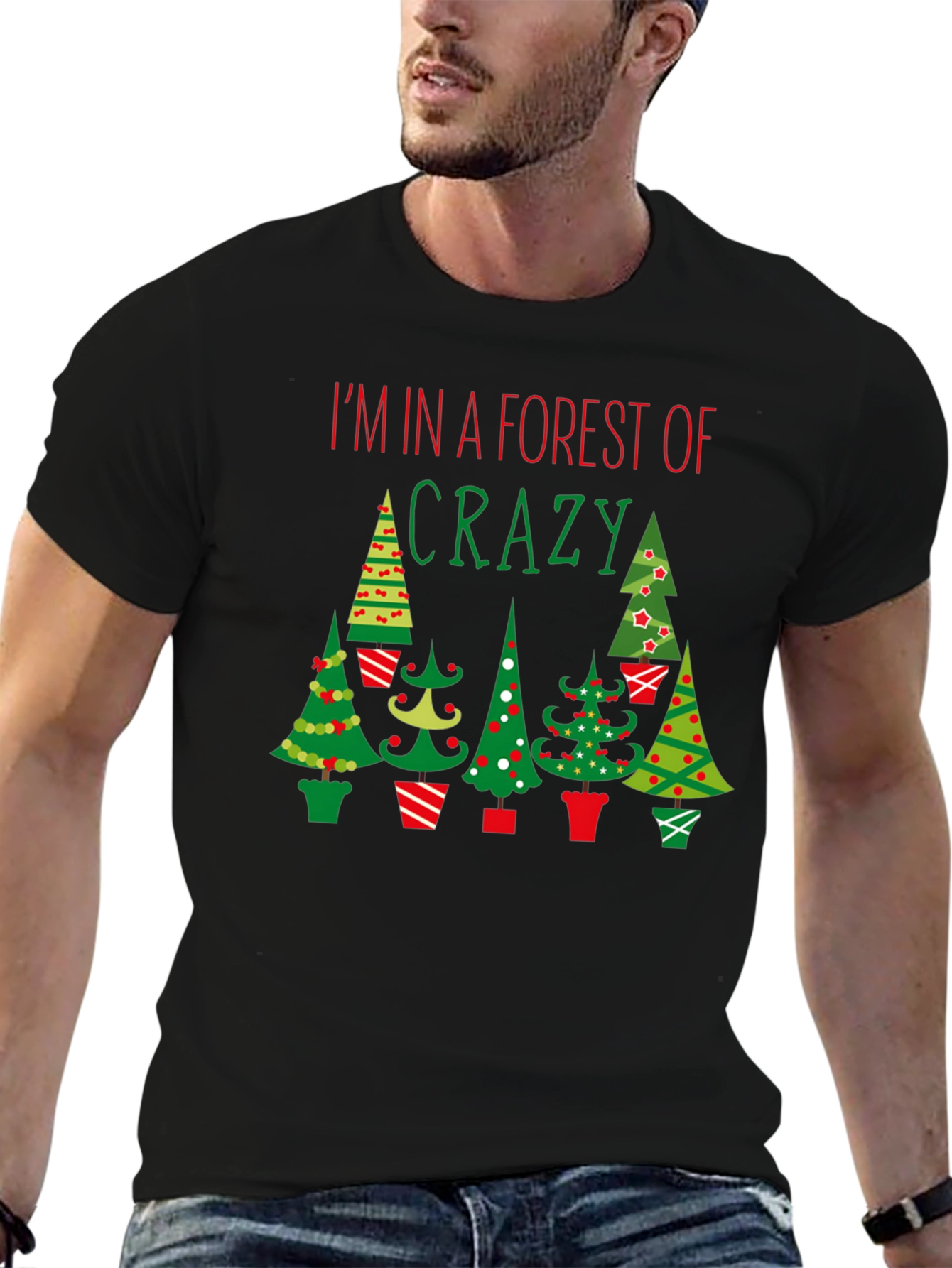 Crazy Forest Christmas Tee - Novelty Holiday T-Shirt