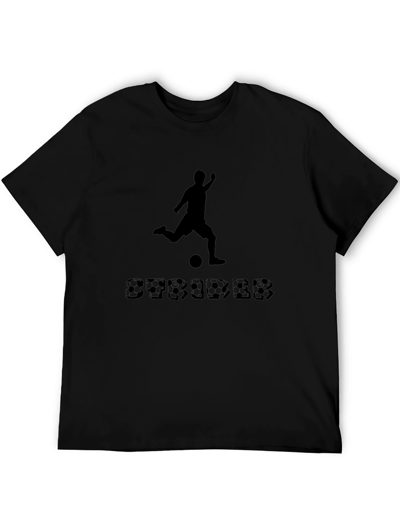 Soccer Striker Black T-Shirt