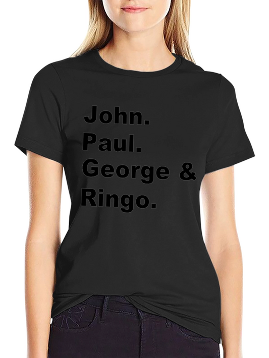 The Beatles Names T-Shirt - John Paul George Ringo