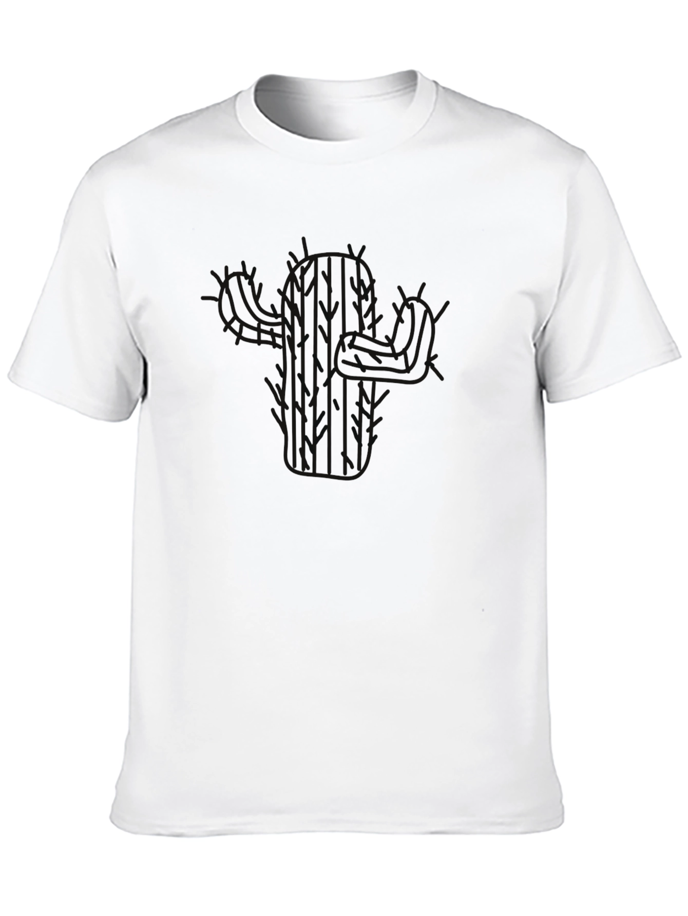 Mens Black Graphic Tee - Modern Skull Design