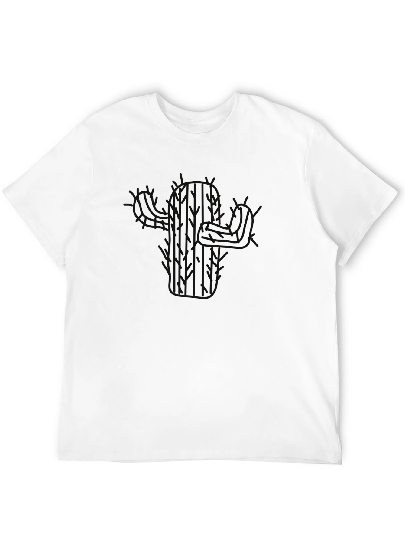 Mens Black Graphic Tee - Modern Skull Design